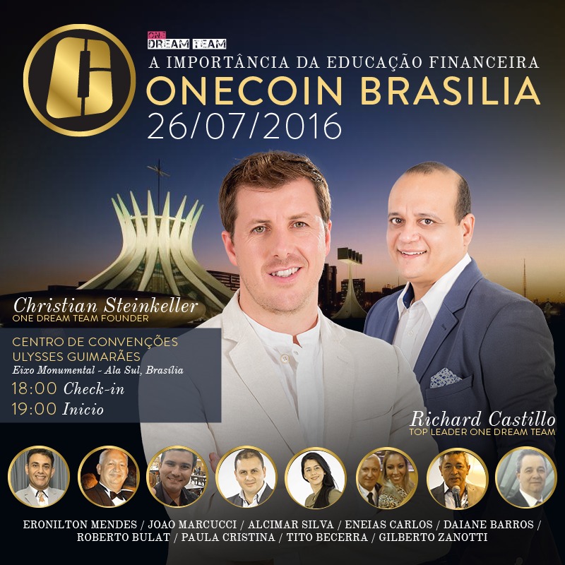 Divulgação de evento da OneCoin no Brazil contou com a presença de associados brasileiros e representantes internacionais