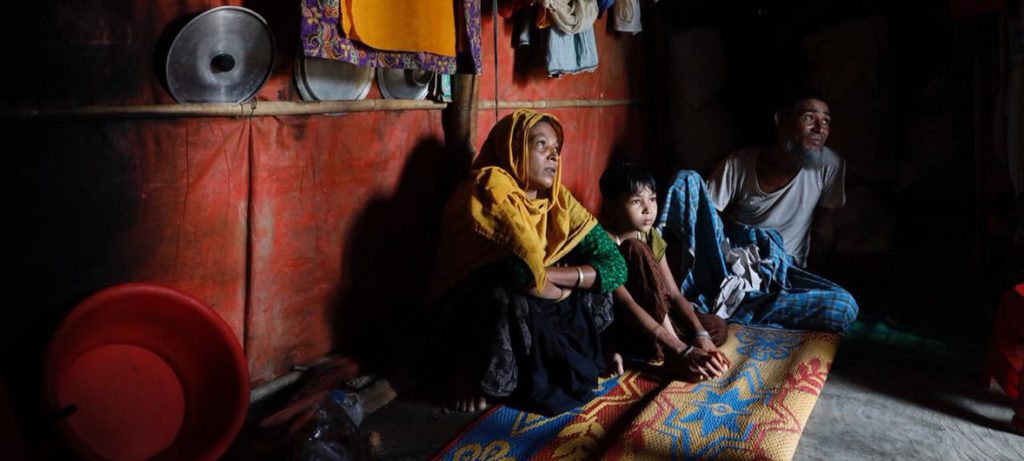 Refugiados rohingya em campo de Cox's Bazaar, Bangladesh, durante visita do secretário-geral da ONU em julho de 2018. Foto: ONU