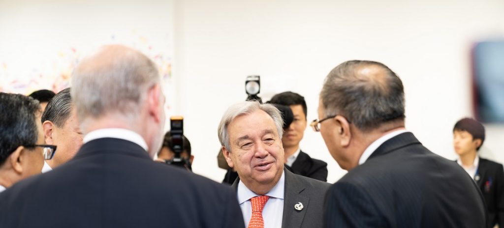 Secretário-geral da ONU, António Guterres, na cúpula do G20 no Japão em 2019. Foto: ONU Japão/Ichiro Mae