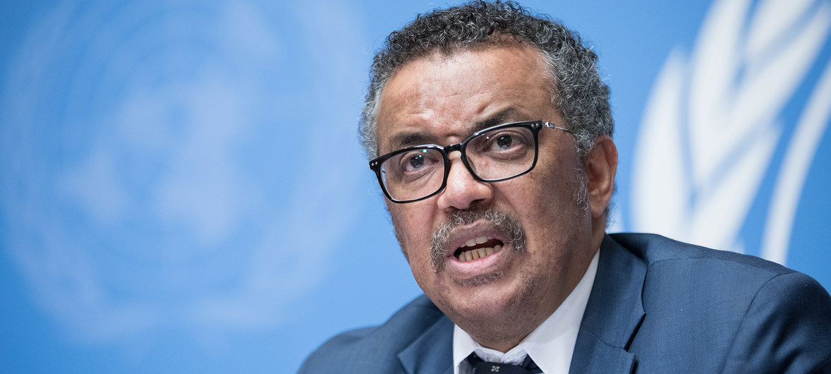 Tedros Adhanom Ghebreyesus, diretor geral da OMS, fala em conferência de imprensa em Genebra (arquivo) - Foto: Elma Okic/ONU