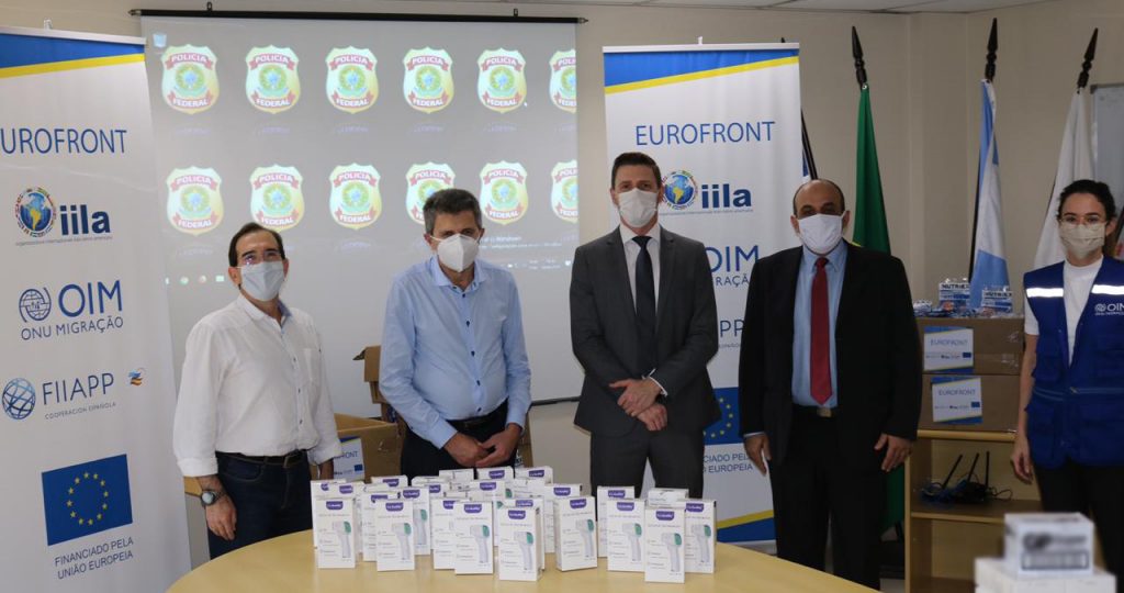 Doação de equipamentos de proteção reforça segurança de agentes que atuam na Tríplice Fronteira em Foz do Iguaçu (PR). Foto: OIM