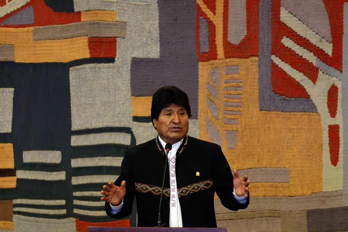 Evo Morales, primeiro presidente indígena da Bolívia.