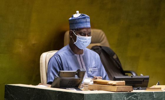 O presidente da 74ª sessão da Assembleia Geral da ONU, Tijjani Muhammad-Bande. Foto: ONU