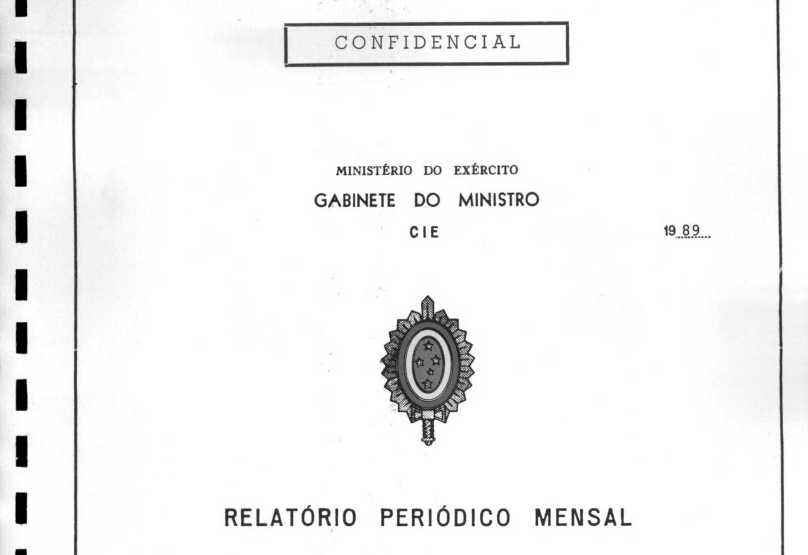 Print de um dos arquivos confidenciais do Ministério do Exército