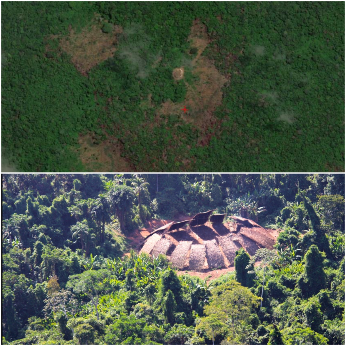 Imagem de satélite mostra a proximidade entre focos de garimpo e terra indígena isolada