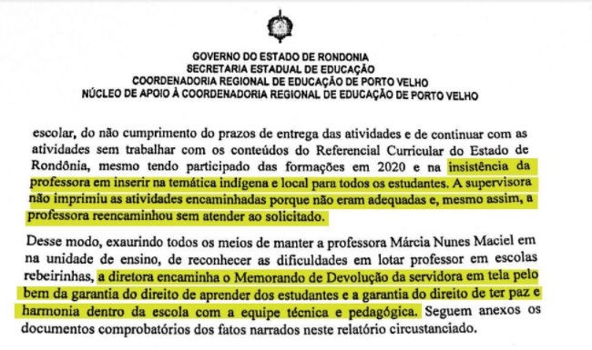 Professora é removida de escola pública por “insistir na temática indígena”