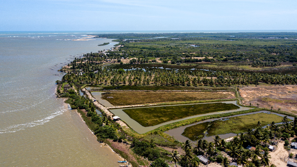 Brejo Grande está localizado junto a foz do rio São Francisco