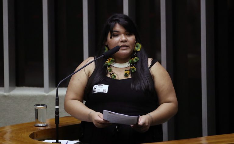 Homenagem ao Dia da Amazônia: 35 Anos do Legado de Chico Mendes. Representante das Organizações Indígenas da Amazônia Brasileira – COIAB, Kaianaku Kamayura