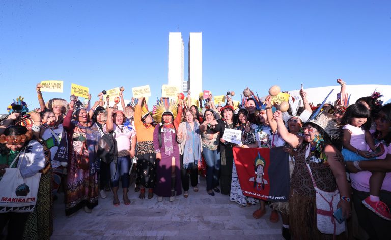 Homenagem à III Marcha das Mulheres Indígenas: Mulheres Biomas em Defesa da Biodiversidade Pelas Raízes Ancestrais