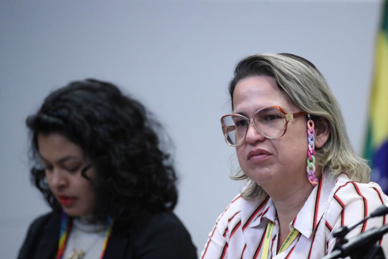 Evento de lançamento. Ministério da Previdência, Amanda Anderson.