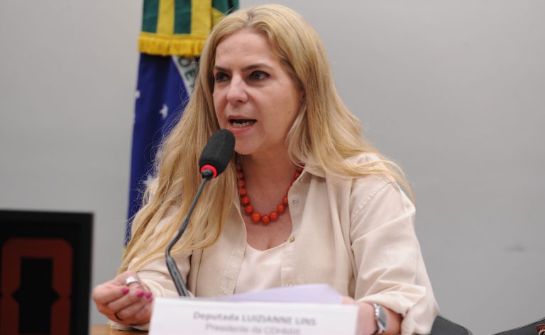 Luizianne Lins fala durante reunião de comissão