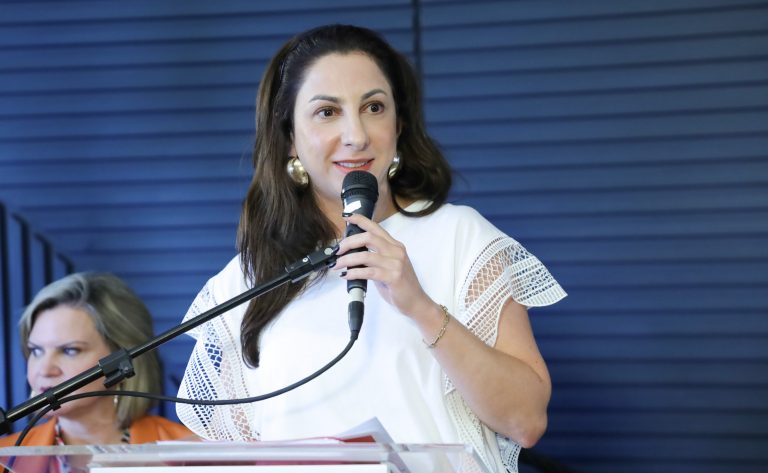 Mesa redonda. Representante da Colabore com o Futuro, Andrea Bento.