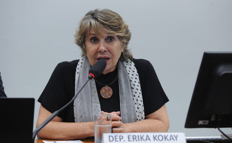 Deputada Erika Kokay (PT-DF) na Comissão de Defesa dos Direitos das Pessoas com Deficiência da Câmara dos Deputados