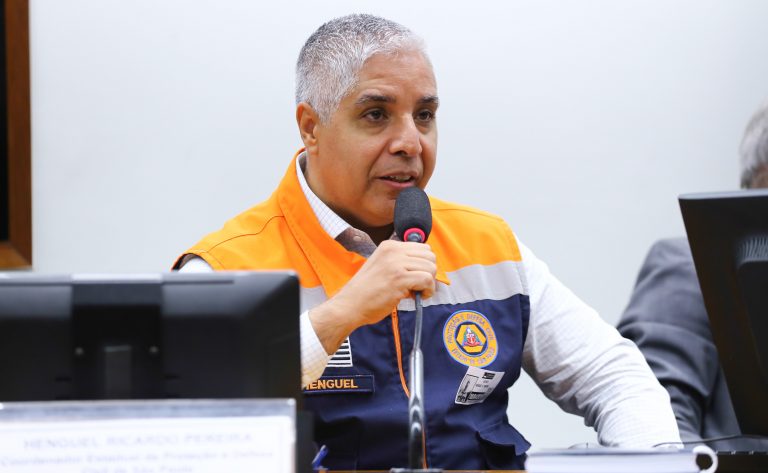 Audiência Pública - Debate com os Coordenadores Estaduais das Defesas Civis, sobre as medidas de prevenção de desastres e calamidades públicas e auxílio às vítimas. Coordenador Estadual de Proteção e Defesa Civil de São Paulo - Defesa Civil de São Paulo, Henrique Ricardo Pereira