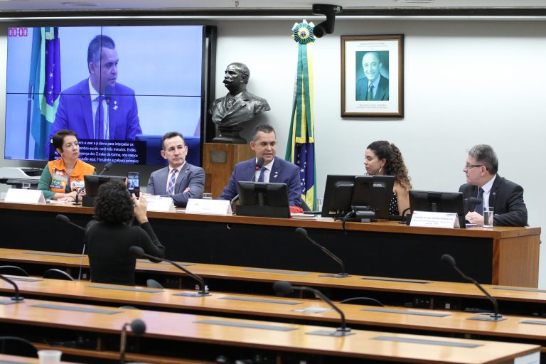 Audiência Pública - PEC 44/23 - Emendamento de 5% para o uso em Catástrofes e Emergências Naturais. Diretora do Departamento de Articulação e Gestão da Secretaria Nacional de Defesa Civil do Ministério da Integração e do Desenvolvimento Regional, Karine da Silva Lopes. Dep. Jorge Goetten (PL-SC). Dep. Gilson Daniel (PODE-ES). Subsecretário de Programas de Infraestrutura da Secretaria de Orçamento Federal do Ministério do Planejamento, Orçamento e Gestão - MPO - Secretaria de Orçamento Federal do Ministério do Planejamento, Orçamento e Gestão- MPO, Zarak de Oliveira Ferreira.