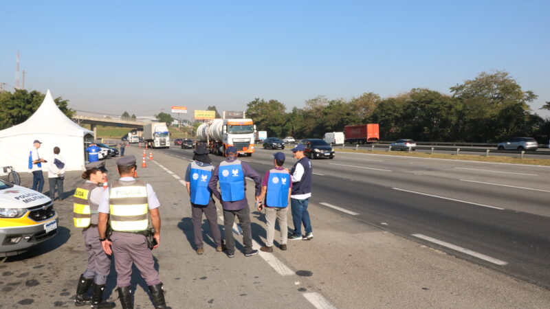 Equipe no Rodoanel Mário Covas