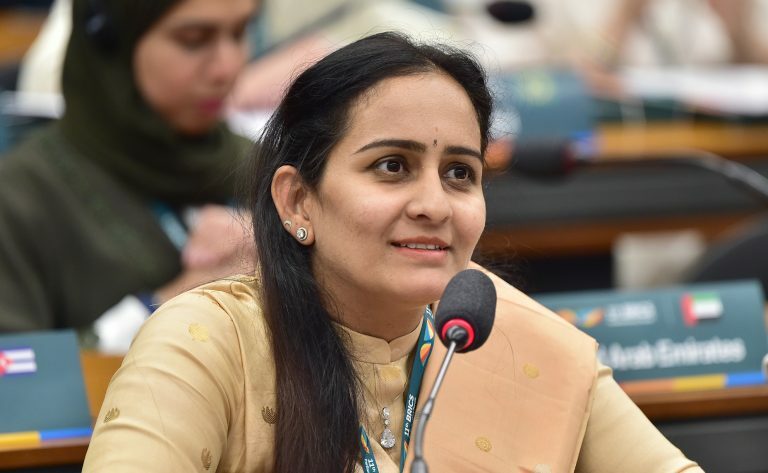 1ª Sessão de trabalho da Reunião de Mulheres Parlamentares do BRICS - 1st Working session of Meeting of BRICS Women Parliamentarians. India - Member of Parliament, Shabari Byreddy
