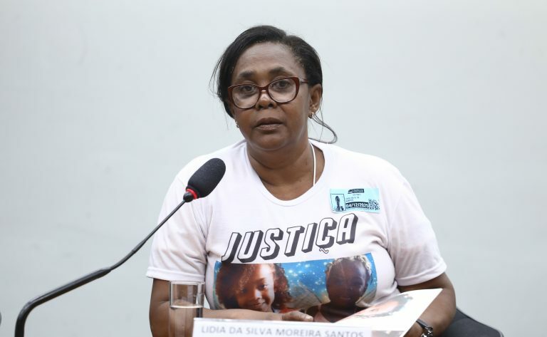 Audiência Pública - Violência letal contra crianças e adolescentes no Brasil. Familiar de Víitima de Violência, Lídia da Silva Moreira Santos.